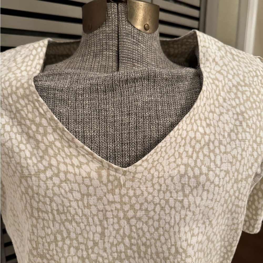 Nicole Miller Cream/Taupe patterned  Dress - Picture 6 of 9